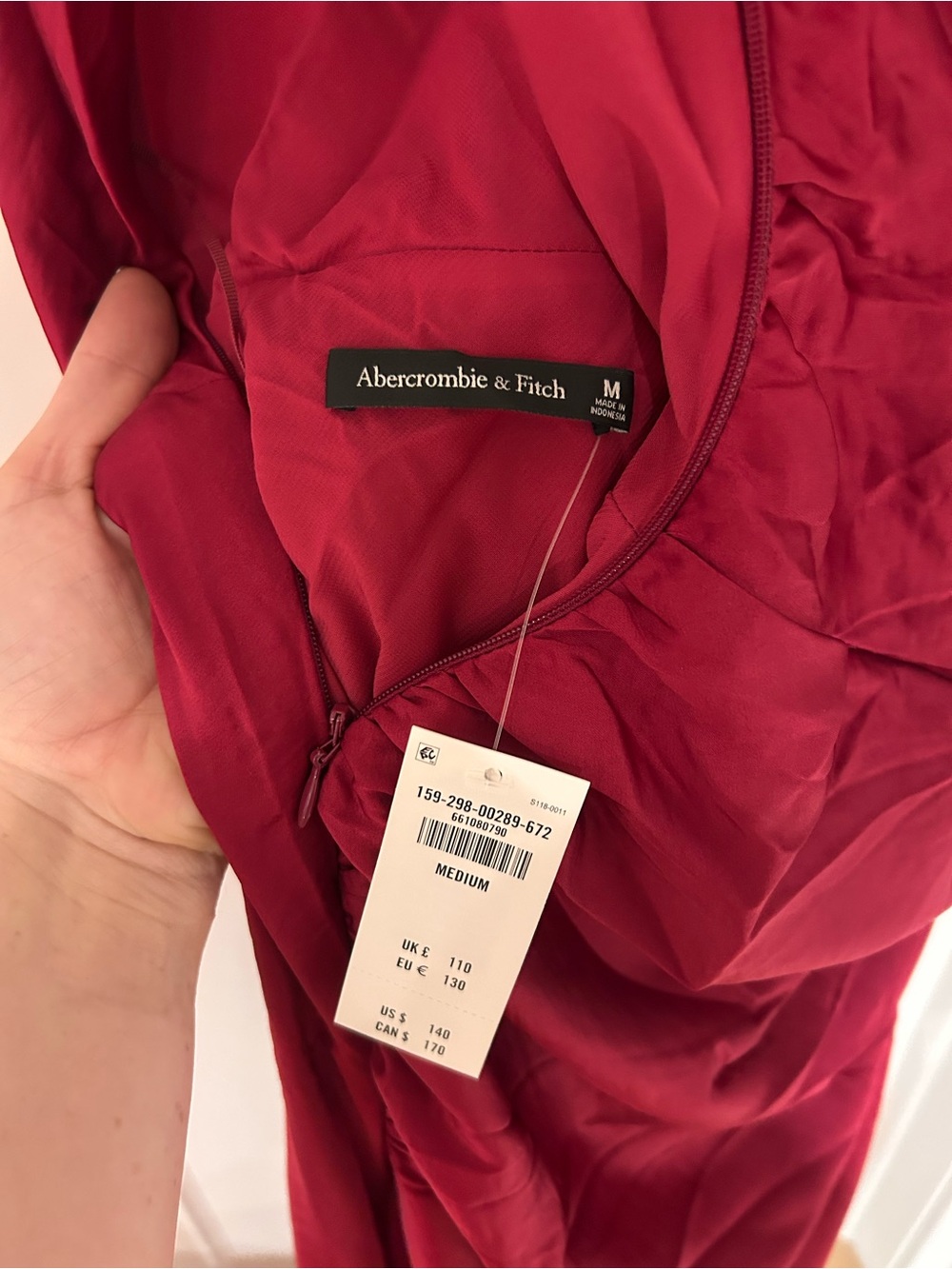 NWT Abercrombie & Fitch “ Cowl Neck Draped Maxi Dress” Medium - Picture 4 of 5